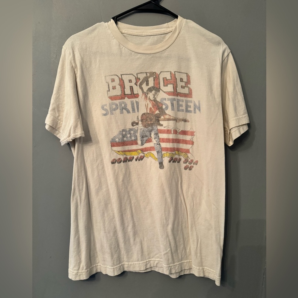 Beige graphic Bruce Springsteen t-shirt